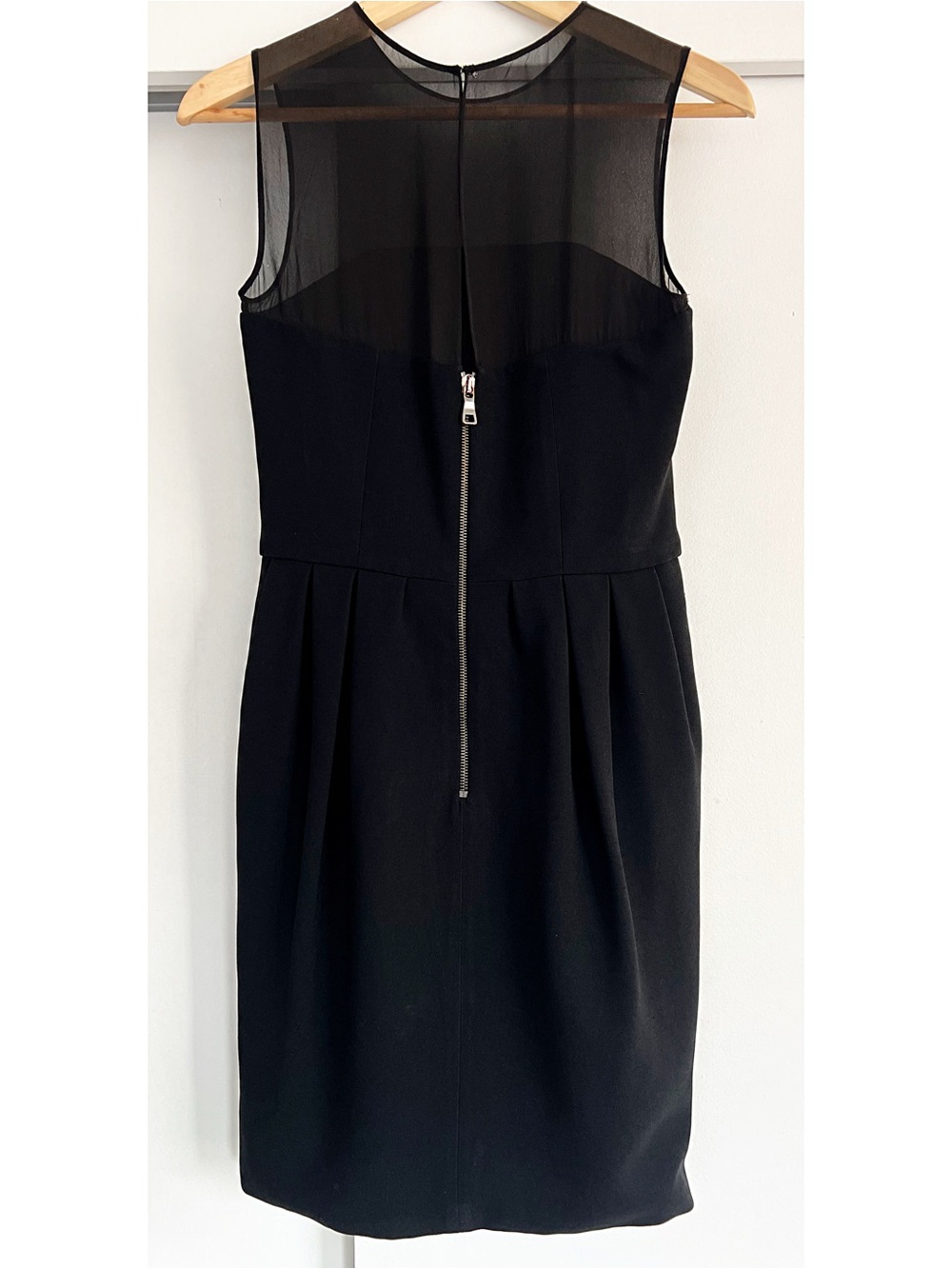 Vintage 90s Moschino Cheap & Chic Black Silk Sheer Mini Dress XS